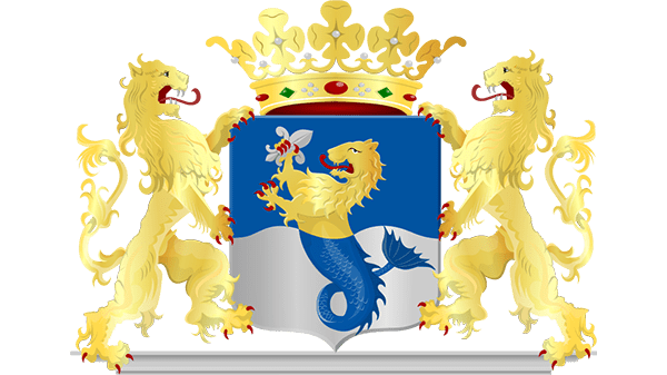 Provinciewapen Flevoland - in kleur op transparante achtergrond - 600 * 337 pixels
